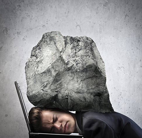 Stressed office worker Needing Sports Massage in Wimbledon